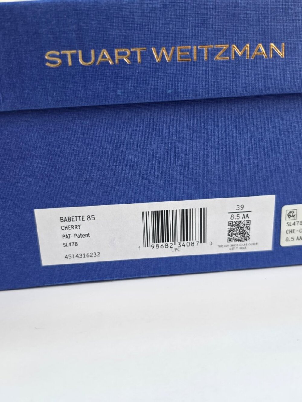 STUART WEITZMAN Babette 85 Block-Heel Sandal Cherry Size 8.5AA NWT and Box - Picture 7 of 8